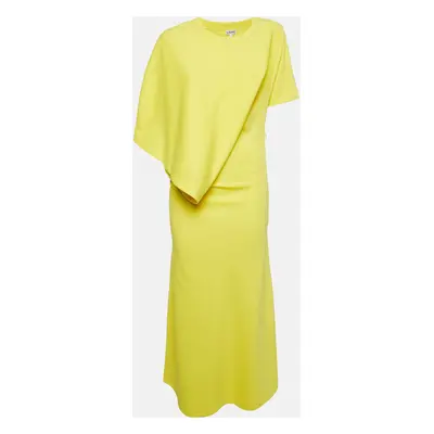 Loewe Yellow Jersey Asymmetric Long Dress