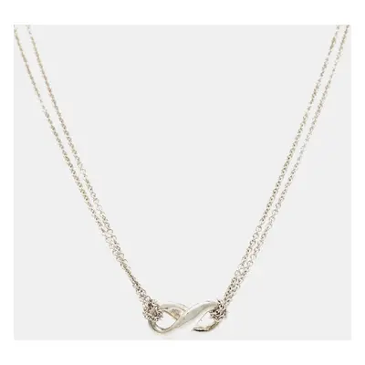 Tiffany & Co. Infinity Double Strand Sterling Silver Necklace