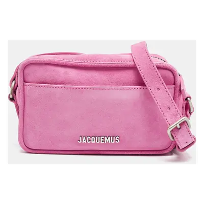 Jacquemus Pink Suede Le Baneto Shoulder Bag