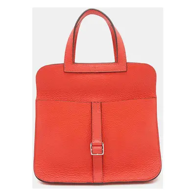 Hermes Halzan Rose Texas Taurillon Clemence Size