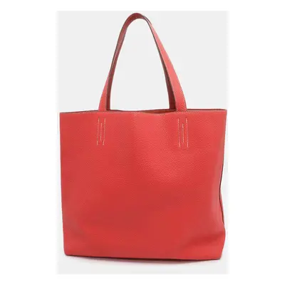 Hermes Double Sense Rose Jaipur/Sanguine Taurillon Clemence Size