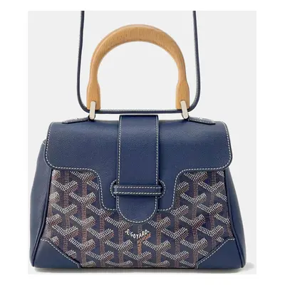 Goyard Blue/Navy Leather Saigon Handbag