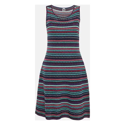 M Missoni Multicolor Patterned Knit Sleeveless Midi Dress