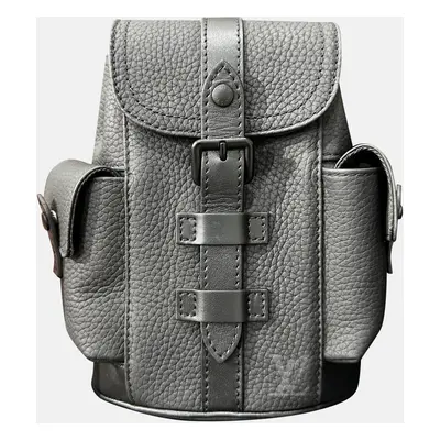 Louis Vuitton Black Leather Christopher Backpack