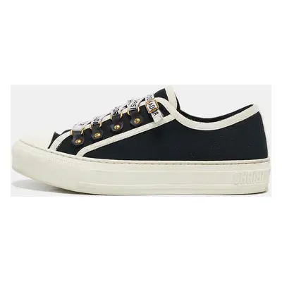 Dior Black/Cream Canvas Walk'n'Dior Sneakers Size