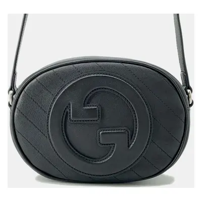 Gucci Blondie Shoulder Bag Black Leather