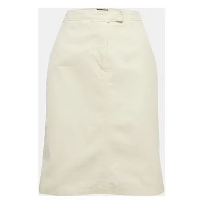 Moncler White Cotton Pencil Skirt