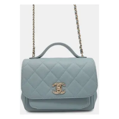 Chanel Light Blue Caviar Leather Affinity Small Chain Shoulder Bag