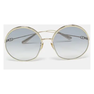 Dior Blue/Gold Gradient Everdior R1U Round Sunglasses