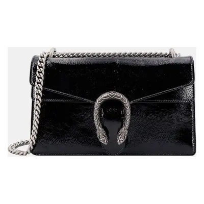 Gucci Black Patent Leather Dionysus Shoulder Bag