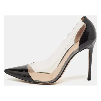 Gianvito Rossi Black Patent Leather and PVC Plexi Pumps Size