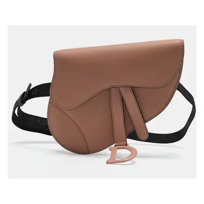 Dior Beige Ultra Matte Leather Saddle Convertible Belt Bag