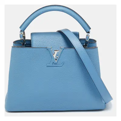 Louis Vuitton Light Blue Taurillon Leather Capucines BB Bag