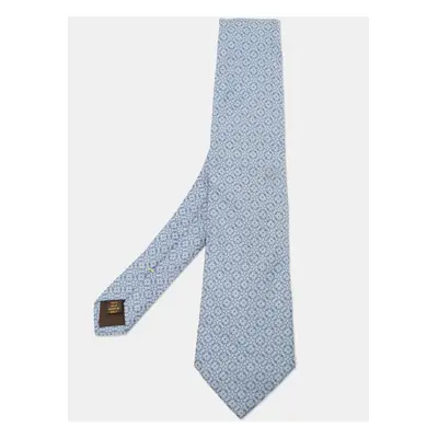 Louis Vuitton Blue Patterned Silk Tie