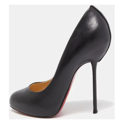 Christian Louboutin Black Leather Big Lips Pumps Size