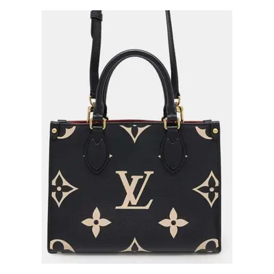 Louis Vuitton Noir Monogram Empreinte OnTheGo PM Tote Bag