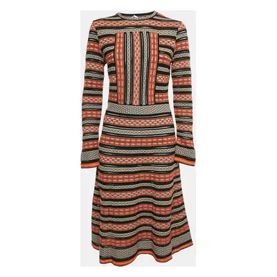 M Missoni Multicolor Patterned Knit Midi Dress