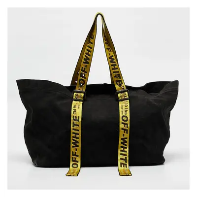 Off-White Black/Yellow Denim c/o Virgil Abloh Industrial Handle Tote