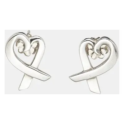 Tiffany & Co. Paloma Picasso Loving Heart Sterling Silver Earrings