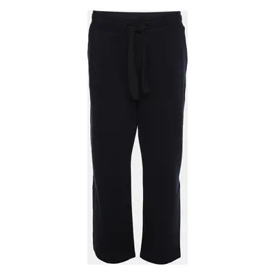 Moncler Navy Blue Cotton Drawstring Track Pant