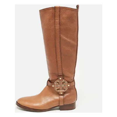 Tory Burch Brown Leather Knee Length Boots Size