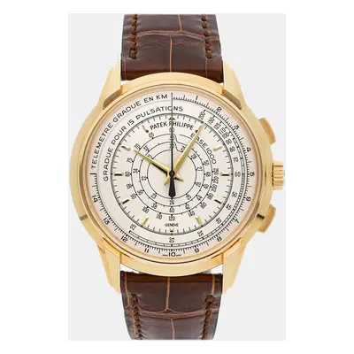 Patek Philippe Silver 18k Yellow Gold Chronograph 5975J-001 Automatic Men's Wristwatch mm