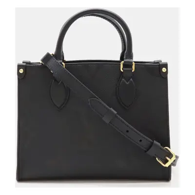 Louis Vuitton Black Empreinte Leather OnTheGo PM Handbag