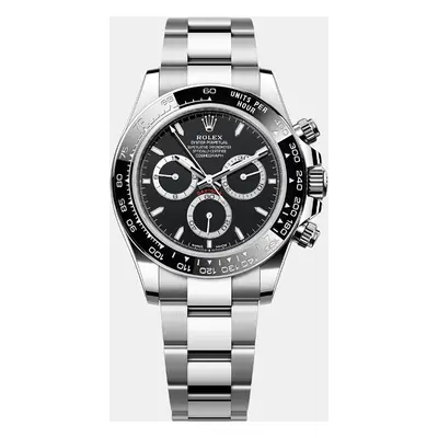 Rolex Black Stainless Steel Daytona Men's Wristwatch mm