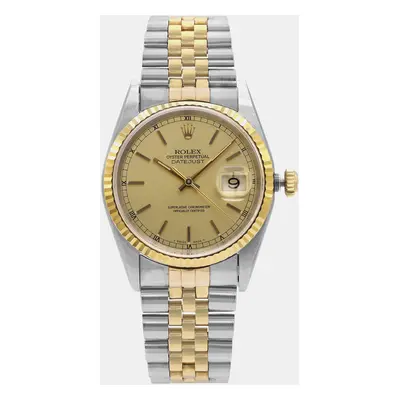 Rolex Gold 18K Rose Gold Stainless Steel Datejust Automatic Women's Wristwatch