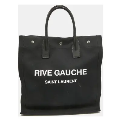 Saint Laurent Black Fabric Rive Gauche Vertical Tote