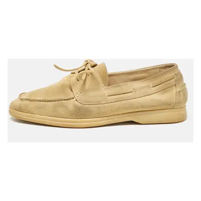 Loro Piana Yellow Suede Sailing Walk Loafers Size