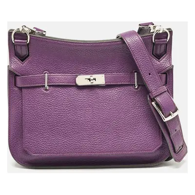 Hermes Ultraviolet Togo Leather Palladium Finish Jypsiere Bag