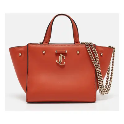 Jimmy Choo Orange Leather Varenne Tote