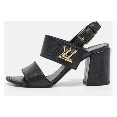 Louis Vuitton Black Leather Horizon Sandals Size