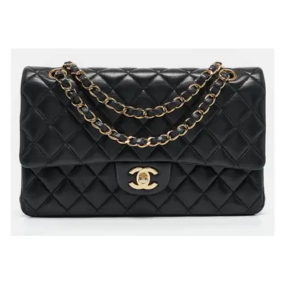 Chanel Black Quilted Leather Medium Classic Double Flap Bag