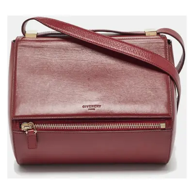 Givenchy Burgundy Leather Medium Pandora Box Bag