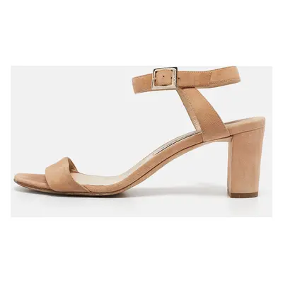 Jimmy Choo Beige Suede Ankle Strap Sandals Size