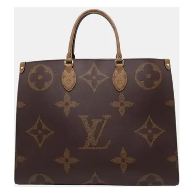 Louis Vuitton Red Monogram Monogram Reverse Canvas GM Onthego Tote Bag