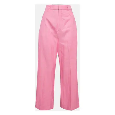 Jacquemus Pink Linen Blend Wide Leg Le Splash Pants