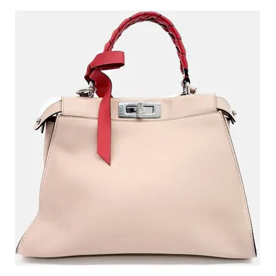 Fendi Pink Leather Peekaboo Regular Bag