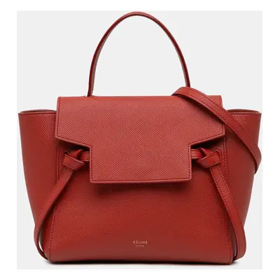 Celine Red Nano Leather Belt Bag