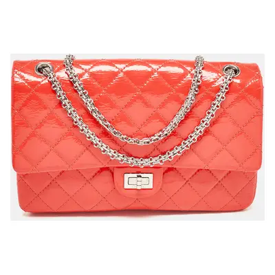 Chanel Orange Quilted Patent Leather Reissue 2.55 Flap Bag