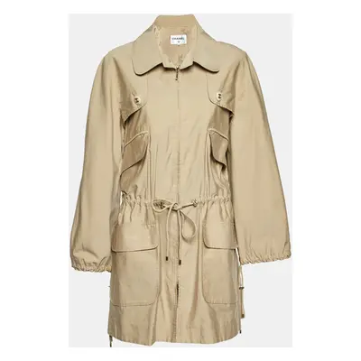 Chanel Beige Cotton Blend Trench Coat