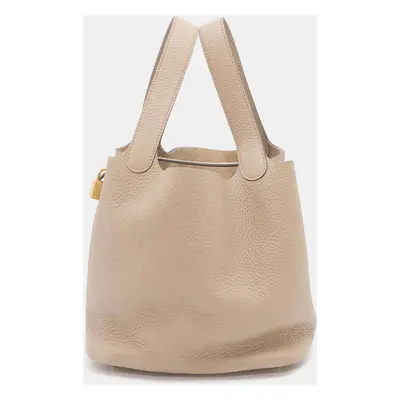 Hermes Picotin Lock Beige Marfa Taurillon Clemence Size Mm