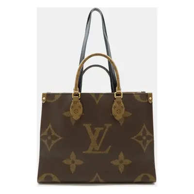 Louis Vuitton Brown Canvas Monogram Giant OnTheGo MM Tote Bag