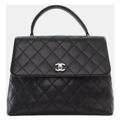 Chanel Black Caviar Kelly Top Handle Bag