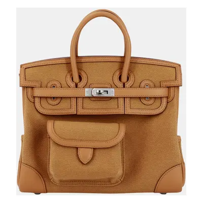 Hermes Sesame Swift, Canvas Leather Birkin Bag