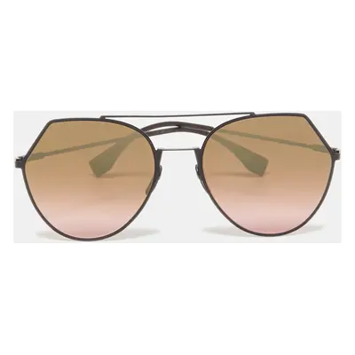 Fendi Brown FF0194/S 3YG0T Mirrored Aviator Sunglasses