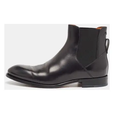 Ermenegildo Zegna Black Leather Vienna Blake Chelsea Boots Size