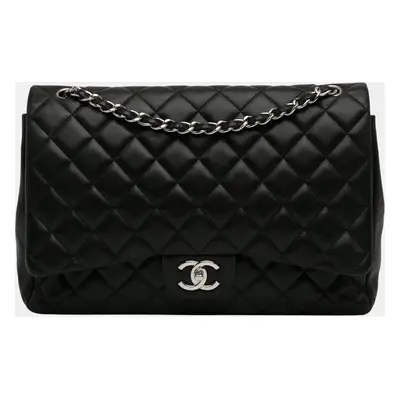 Chanel Black Maxi Classic Lambskin Double Flap